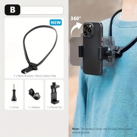 Resim Çok Yönlü POV/Vlog Boyun ve Göğüs Montajı - Eller Serbest Telefon ve Kamera Standı GoPro Serisi için, iPhone 15, 14, 13 ve Android Cihazlar için - Video Kaydı İçin İdeal 