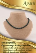 Resim OSMANLI DEĞERLİ TAŞ Sertifikalı Apatit 6mm Kolye (DÜĞÜMSÜZ) 