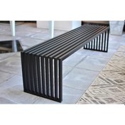 Resim Bahçe Bankı Metal Bank Balkon Ev Bankı Siyah 