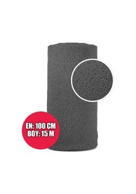 Resim Karmaşık Paspas 1x15 Metre Gri Pvc Kıvırcık Halı İç Dış Mekan Yolluk Kaydırmaz Islak Zemin Paspası Gri 