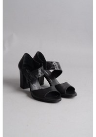 Resim Seç Kundura Seç 0220 Hakiki Deri Topuklu Kadın Ayakkabı 8 Cm Siyah - 37 Siyah 