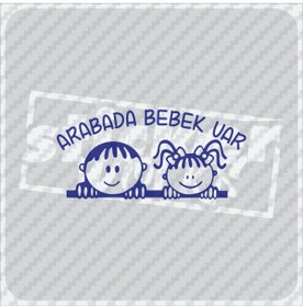 Resim Sticker Works Arabada Bebek Var Sticker 
