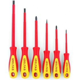 Resim Izeltaş Tornavida Seti Izoleli Elektrikçi 6 Parça 