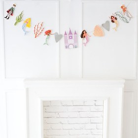 Resim Deniz Kızı Mermaid Temalı Duvar Süsü Banner 