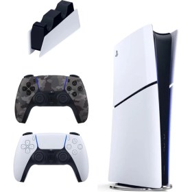Resim Sony Playstation 5 Slim Digital 825 GB + Şarj Istasyonu + 2. Kamuflaj Dualsense Ithalatçı Garantili 