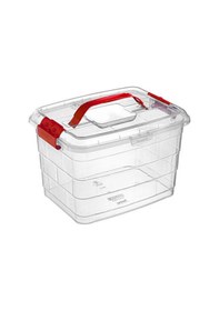 Resim Şeffaf Plastik Kulplu Saklama Ve Düzenleme Kutusu 5 Litre - 1107 