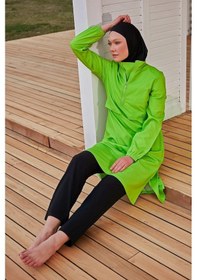 Resim Marina M2407 Tam Kapalı Mayo-fıstıkyeşili Yeşil 