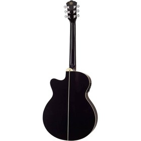 Resim Washburn EA12B Mini Jumbo Elektro Akustik Gitar - Siyah (Profesyonel - Festival Serisi) | Dar Kasa (Mini Jumbo), Ihlamur Gövde, Dahili Preamp ve Akort Cihazı | Ölçüler: 648 mm Skala Uzunluğu 