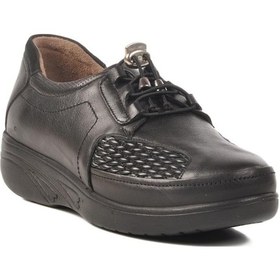 Resim 42632 Z Siyah Hakiki Deri Kadın Günlük Ayakkabı Siyah 