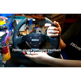 Resim SimuPad Simit Bağlama Aparatı (70 mm Göbek) G27 için Flanş 