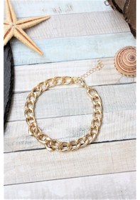 Resim Gold Kaplama Orta Boy Gourmet Zincir Halhal Çok Renkli 