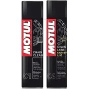 Resim Motul Zincir Bakım Seti C1 Zincir Temizleyici+C4 Zincir Yağı 