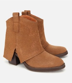 Resim Hotiç Kadın Süet Deri Taba Dikiş Detaylı Kovboy /western Topuklu Bot 01boh315740a370 01boh315740a370 Taba 