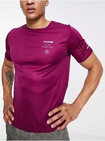 Resim Nike Dri-fit Uv Run Division Miller Running Erkek Koşu Tişört 