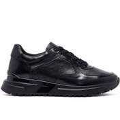Resim Derimod Erkek Siyah Bağcıklı Deri Casual Sneaker,Kışlık Spor Ayakkabı 25WFD642114 