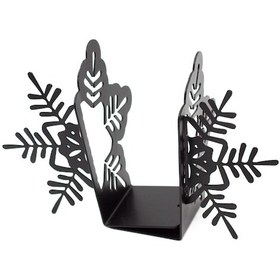 Resim Kar Tanesi Desenli Metal Kitap Desteği - Kitap Tutucu - Ev Ve Ofis Dekoratif Aksesuar 2 Li Set 