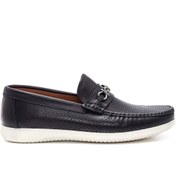 Resim Erkek Siyah Deri Casual Loafer Derimod