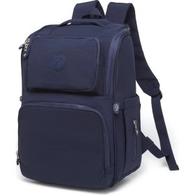 Resim Smart Bags Büyük Boy Su Geçirmez Çok Cepli Anne ve Bebek Bakım Sırt Çantası Lacivert 