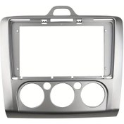 Resim Dashanshop Ford Focus 2005-2011 9 İnç Manuel Klima Gümüş Radyo Panosu Teyp Dvd Trim Kit 