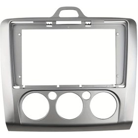 Resim Dashanshop Ford Focus 2005-2011 9 İnç Manuel Klima Gümüş Radyo Panosu Teyp Dvd Trim Kit 