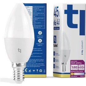Resim Redeem Plus C37S E14 Mum Ampul, Titreşimsiz, Göz Konforu, 606 Lümen, Tatlı Beyaz, 3500 Kelvin 