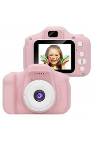 Resim whitetech Pembe Renk Mini 1080p Hd Çocuk Kamera Dijital Fotoğraf Makinesi 2.0 Inç Ekran+32 gb Sd Kart 