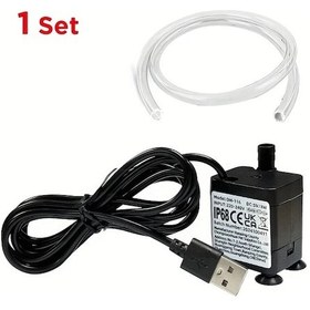 Resim Xuweiwei Siyah 1 Adet Mini Usb Dalgıç Su Pompası Emme Kupası Aksesuarlı Küçük Akvaryum Filtresi 