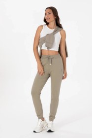 Resim U.S. Polo Assn. Kadın Açık Haki Jogger Eşofman Altı 50313584-VR183 