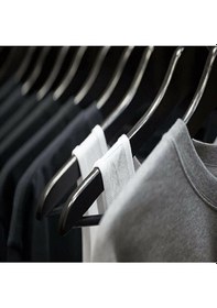 Resim Faravis Atelier Siyah - Gold Ceviz Ahşap Lüks Askı Kıyafet Elbise Gömlek Ve Pantolon Askısı Amerikan Kanca 10 Adet 