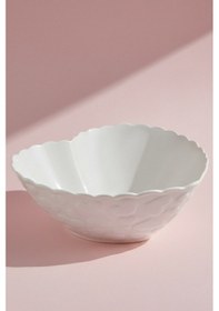 Resim Karaca Pink Love Porselen Salata Kasesi Beyaz 23 Cm Beyaz 