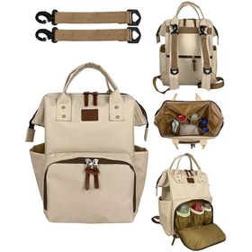 Resim Bye Bye Paris Stylo Anne Bebek Bakım Sırt Çantası Bej 