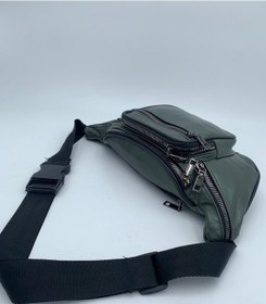 Resim Nahitatyana Unisex Yeşil Çok Cepli Hakiki Deri Freebag Bel Çantas Yesil 