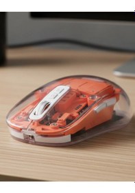 Resim Diğer Şeffaf Kablosuz Mouse Bluetooth Bağlantılı Sessiz Tıklama 
