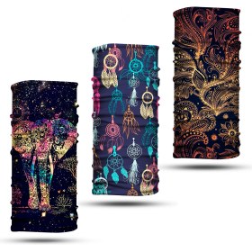Resim Dair Aksesuar 3'lü Set Boyunluk Bandana Outdoor Balaklava Yüz Maskesi Kafa Bandı 