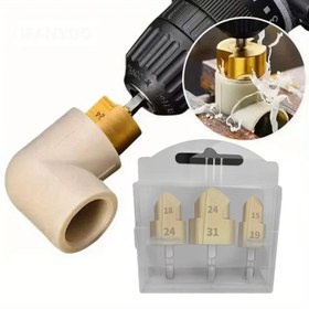 Resim 1 veya 3'lü Yüksek Hızlı Çelik Merdiven Delikli Matkap Uç Seti, 20/25/32Mm Boyutlarında Altıgen Gövde ile Mevcut - Su Borularını Büyütme ve Delikler Oluşturma için Mükemmel. 