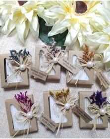 Resim Murat Süs Doğal Çiçekli Sabun Nikah Şekeri Hediyeliği (50 ADET) 