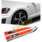 Resim Vw R Line Metal Yan Çamurluk Logosu Kırmızı 