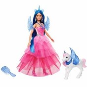 Resim Barbie Mavi Saçlı Prenses Bebek HRR16 