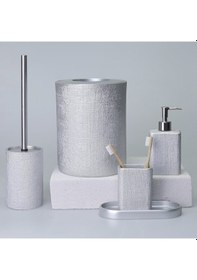 Resim Linen Tuvalet Fırçası Gümüş 