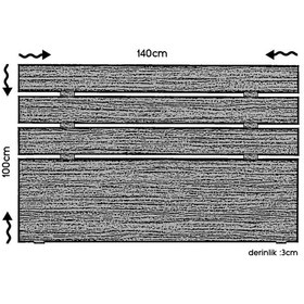 Resim Pasifichome Huga Çift Kişilik Yatak Başlık Ceviz 140Lk / 140Lk Baza Başlık (178863034) 