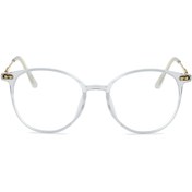 Resim Angel Eyes Yuvarlak Şeffaf Çerçeveli Bilgisayar Gözlüğü Mavi Işık Koruyucu Şeffaf Lens 