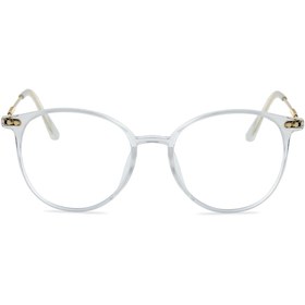 Resim Angel Eyes Yuvarlak Şeffaf Çerçeveli Bilgisayar Gözlüğü Mavi Işık Koruyucu Şeffaf Lens 