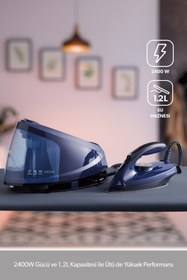 Resim HOMEND Steamwork 1168H Buhar Kazanlı Ütü Lacivert 