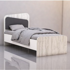 Resim Safir 90x190 Tek Kişilik Karyola - Antik Beyaz Diğer 