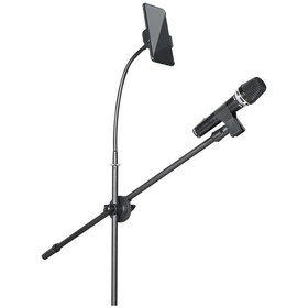 Resim Profesyonel Telefon Tutuculu Mikrofon Sehpası Youtuber Podcast Canlı Yayın Standı 