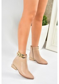 Resim Fox Shoes Ten Zincir Detaylı Kadın Bot L820202809 Ten 