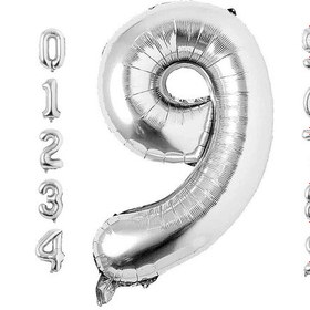 Resim 9 Gümüş Rakam ve Gold Kral Tacı Folyo Balon Doğum Günü Parti Kutlama Seti 