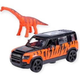 Resim Çek Bırak Araç ve Dinazor Oyun Seti - 6843-2D- Turuncu (Lisinya) 