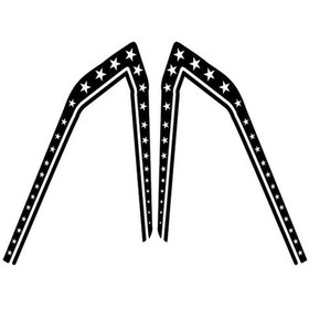 Resim Cg Siyah Yıldızlı Depo Şeridi Çok Renkli 