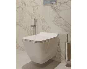 Resim Seramiksan Saturn Rim-Out (Kanalsız) Asma Klozet + Yavaş Kapanır Kapak Set 